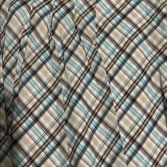 New York & Company Plaid A-Line Skirt - Blue, Gray, and Black - Picture 2 of 6